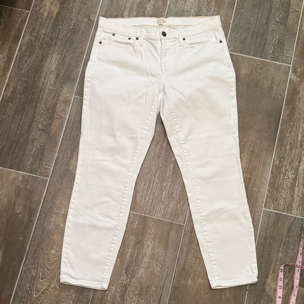 J. Crew Women's White Cropped Jeans